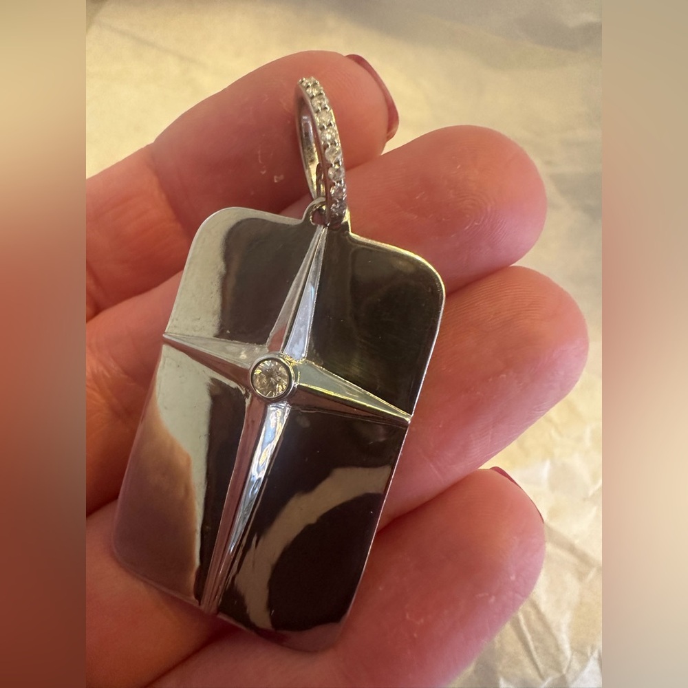 Sheryl Lowe Silver Necklace with Diamond Accent
